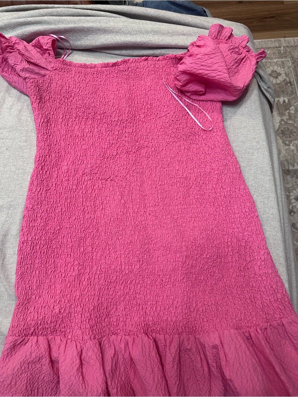Zara Pink Ruffle Mini Dress - Picture 6 of 6